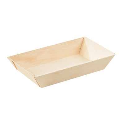 100Pcs - Barquette rectangulaire en bois "Samouraï" 180x130x29mm FirstPack - Mathon - 1