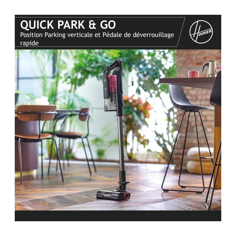 Aspirateur Balai Sans Fil -   Hf920h - 65 Aw - 86 Dba - Ecran Led - Rose / Gris Hoover - Mathon - 6