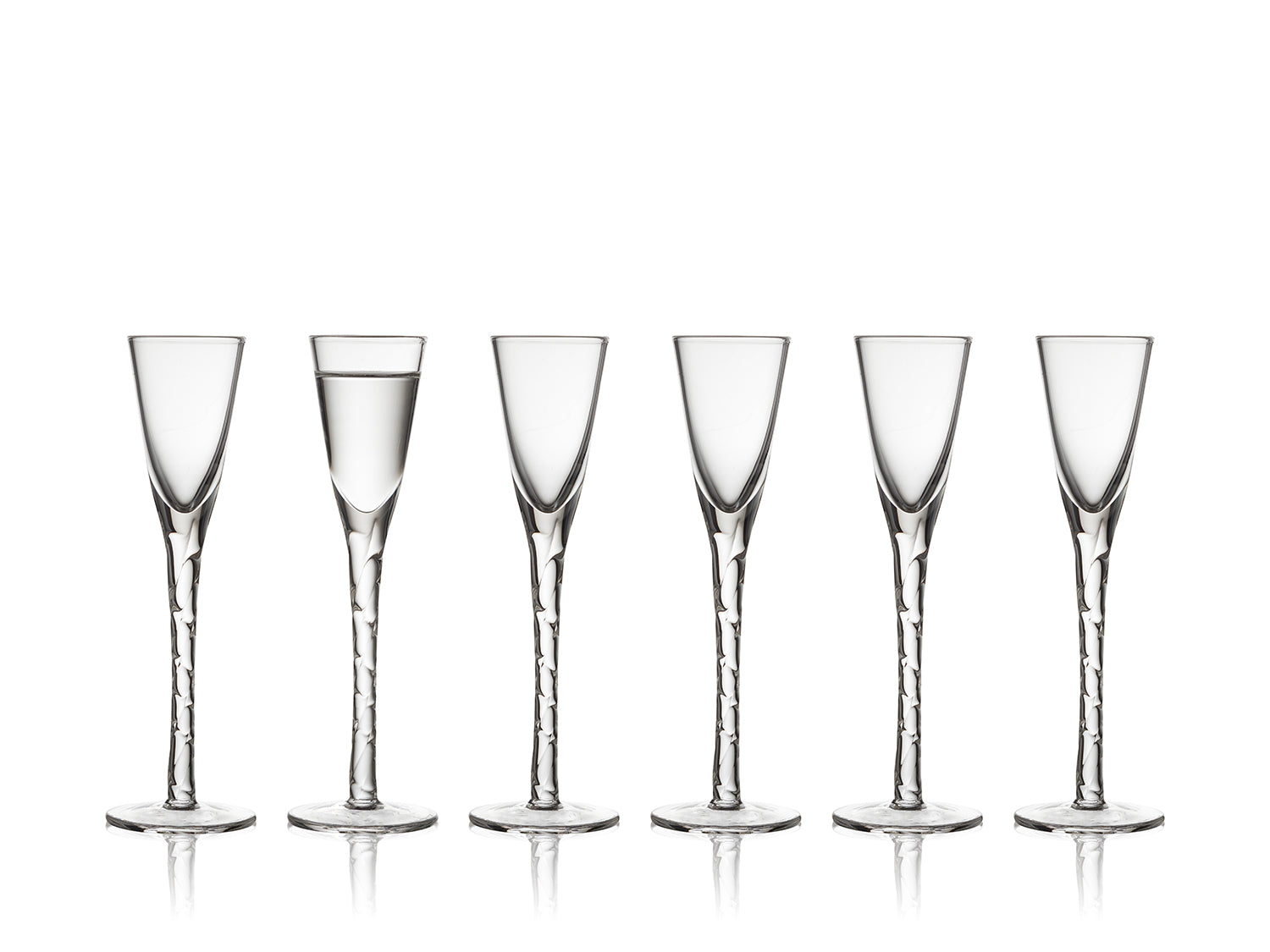 Ensemble de 6 verres à schnapps Transparent Lyngby Glas - Mathon - 1