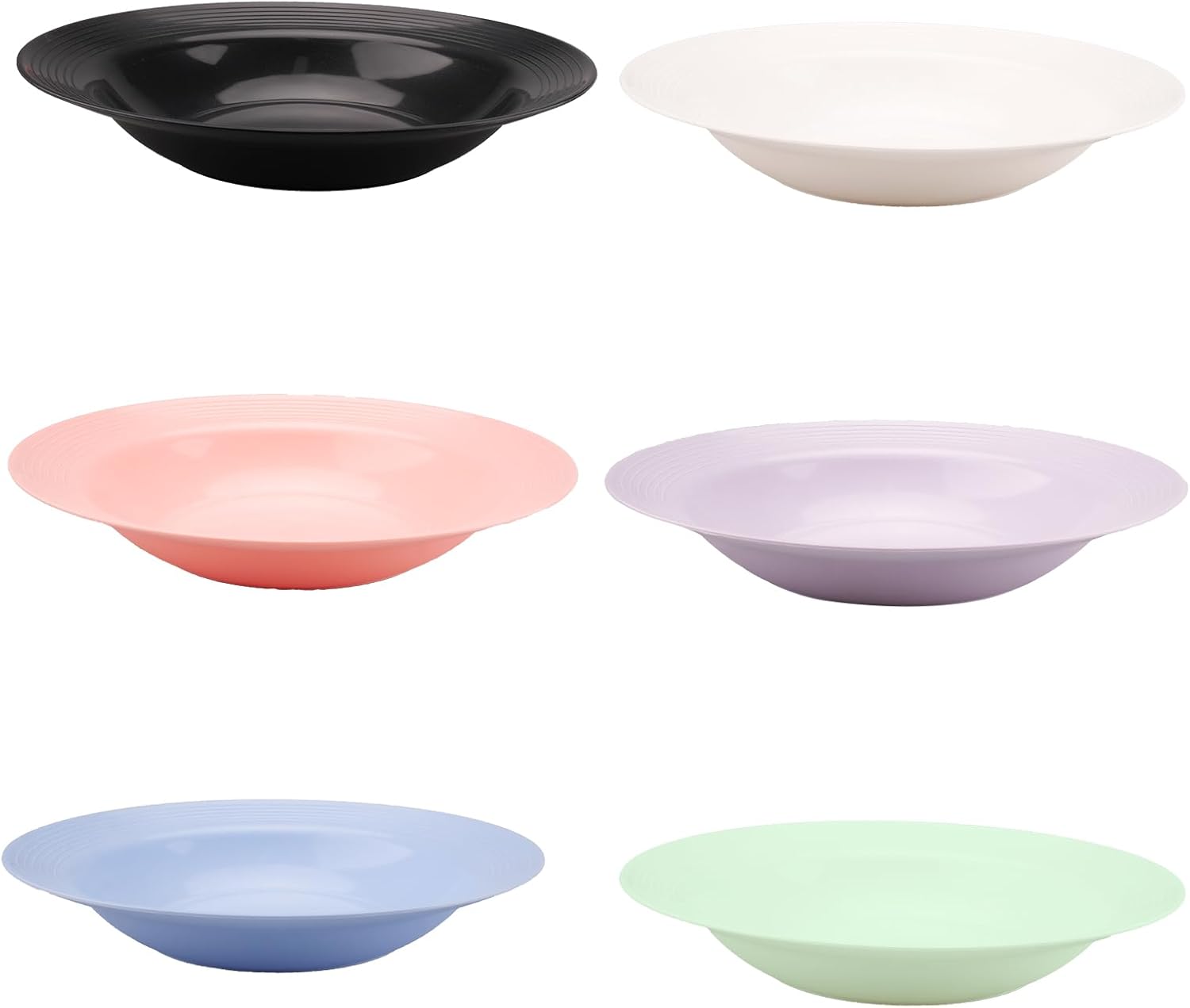 Assiettes creuses colorées – lot de 6, 22 cm Vendos85 - Mathon