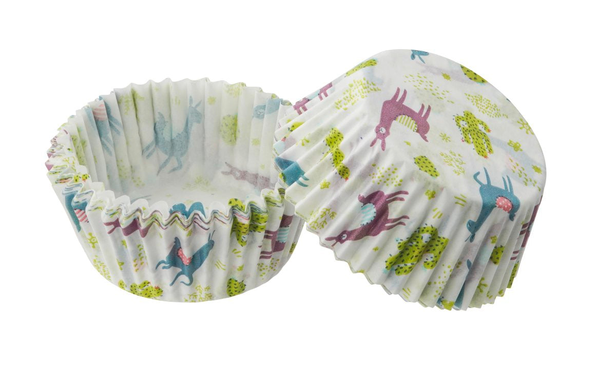 Lot de 50 moules à muffins en papier motif lama et cactus 7 cm Zenker Smart Pastry Zenker - Mathon - 1