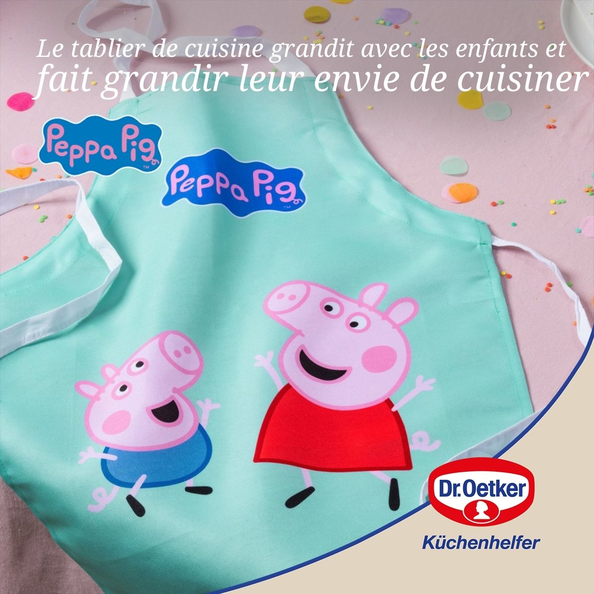 Tablier de cuisine pour enfants Dr. Oetker Peppa Pig Dr. Oetker - Mathon - 2