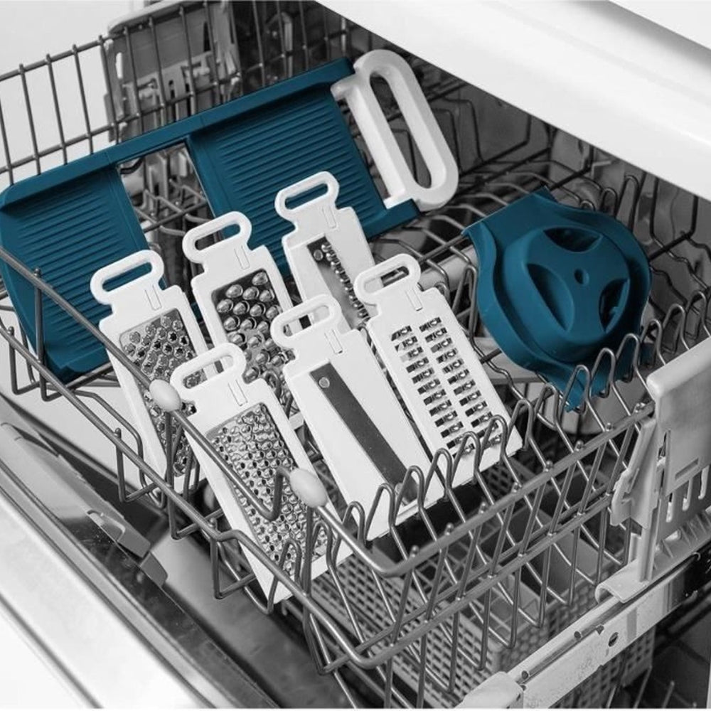 Mandoline Arthur Martin Pliable 6 en 1 en Inox avec Lames Interchangeables pour Râper et Couper les Aliments Arthur Martin - Mathon - 4