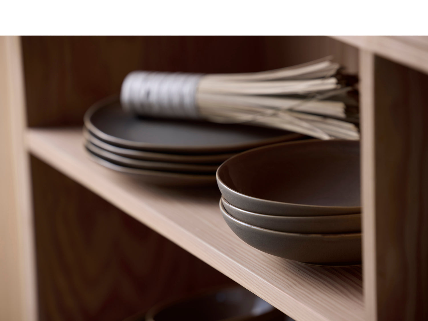 Assiette plate Shoku en Grès Marron chaud Villa Collection - Mathon - 8