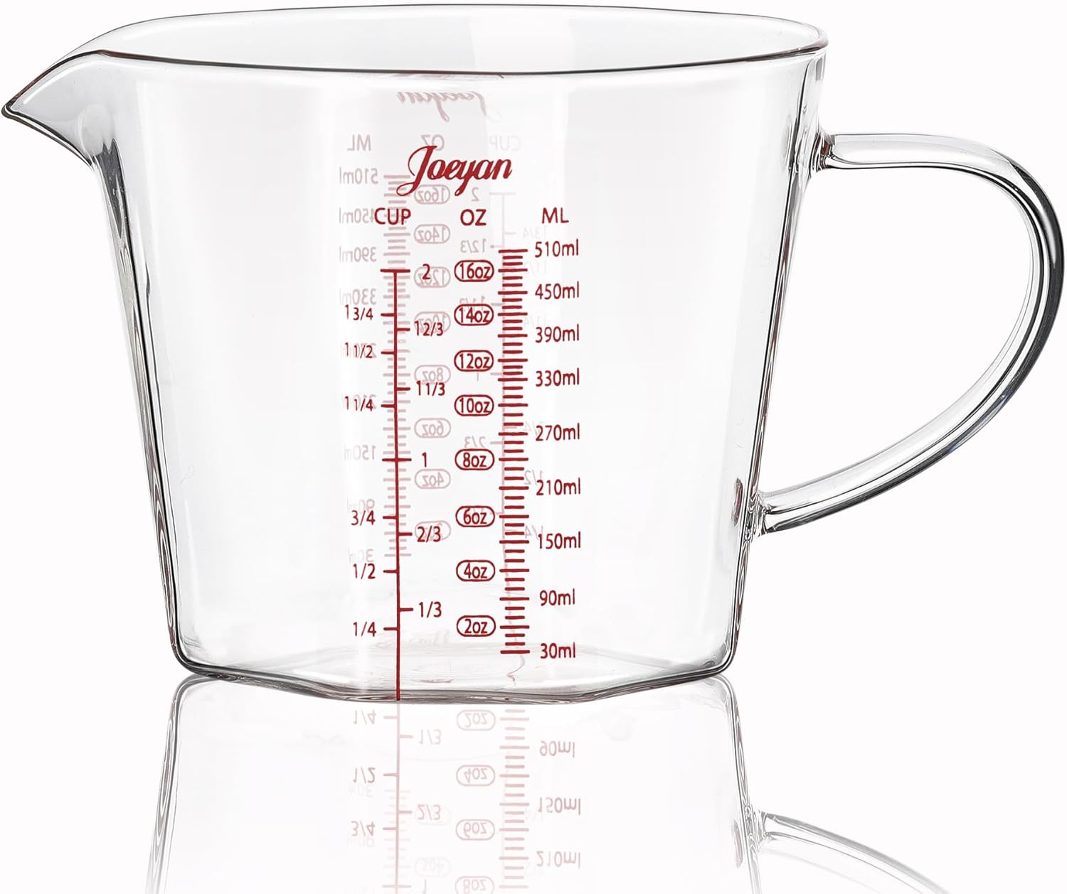 Verre doseur borosilicate 510ml double graduation Vendos85 - Mathon