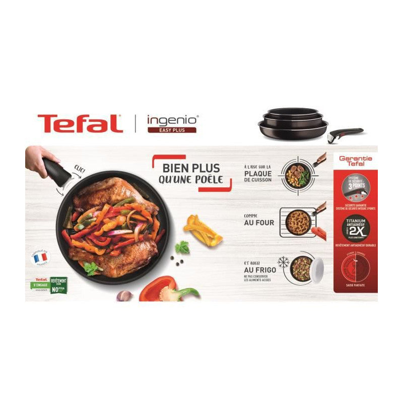 Wok 26 cm antiadhésif Ingenio Easy Plus, tous feux sauf induction Tefal - Mathon - 2
