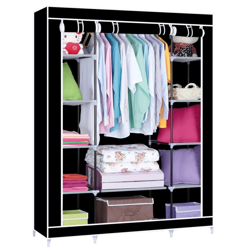 Armoire de rangement - Grande noir Herzberg HG8009-BLK Herzberg - Mathon - 3