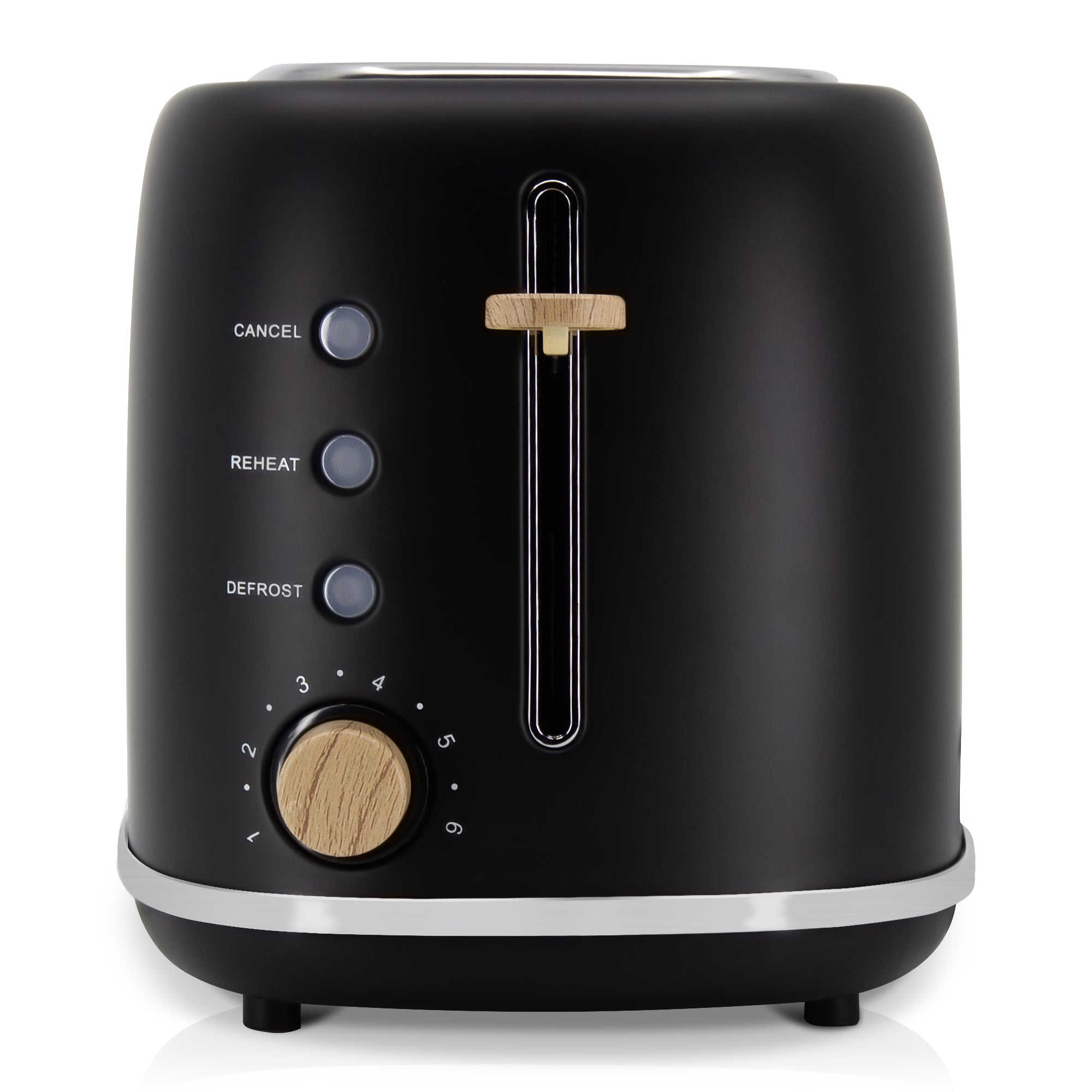 Nordic Grille Pain 2 Fentes, Tranches Larges, 6 Niveaux de Dorage, Décongélation 870 Noir TA1166BLK - Mathon - 9