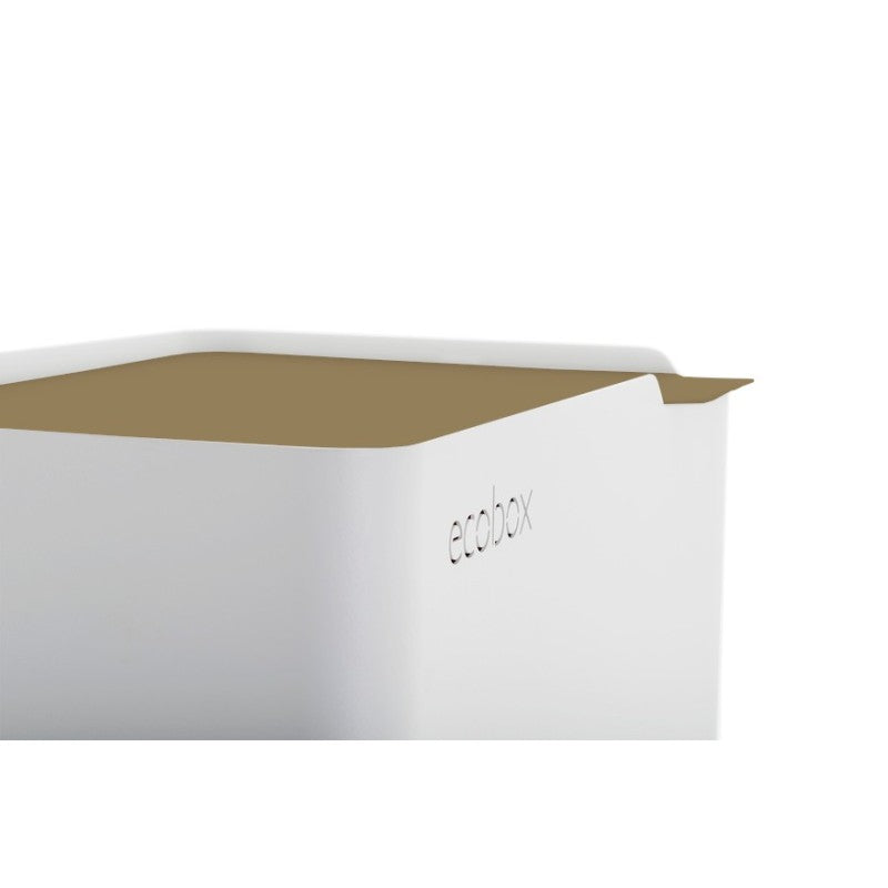 Poubelle cuisine fonctionnelle et élégante, 2 x 20 litres, ECOBOX NOA, Blanc-Sable Don Hierro - Mathon - 6
