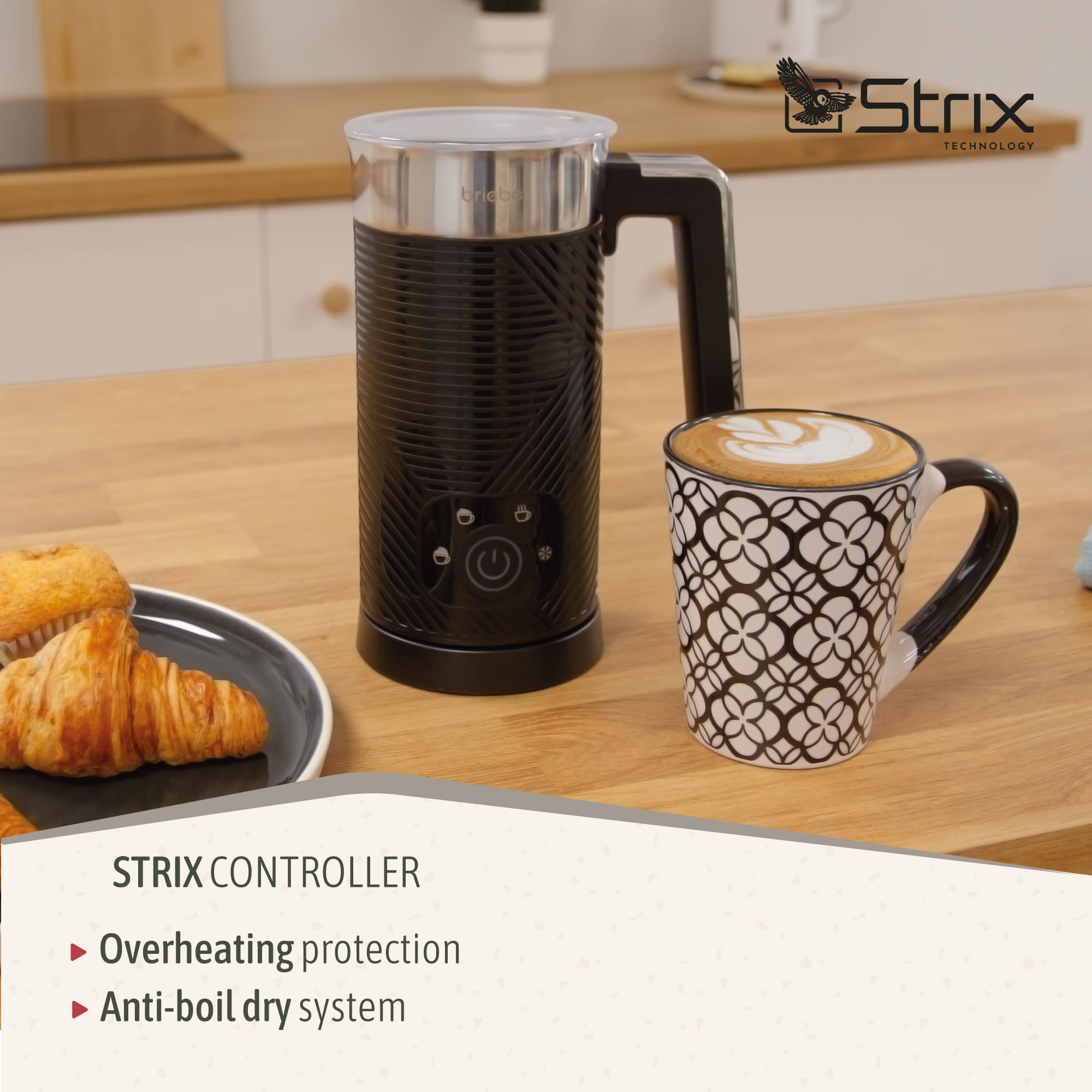 Elegance Mousseur à Lait Électrique, Réchauffeur Mousseur Froid/Chauffant 130ml 500 Noir MF1172BLK - Mathon - 5