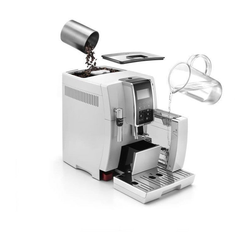 Ecam 350.35.w Expresso Broyeur  Dinamica Ecran 4 Recettes - Blanc Delonghi - Mathon - 3