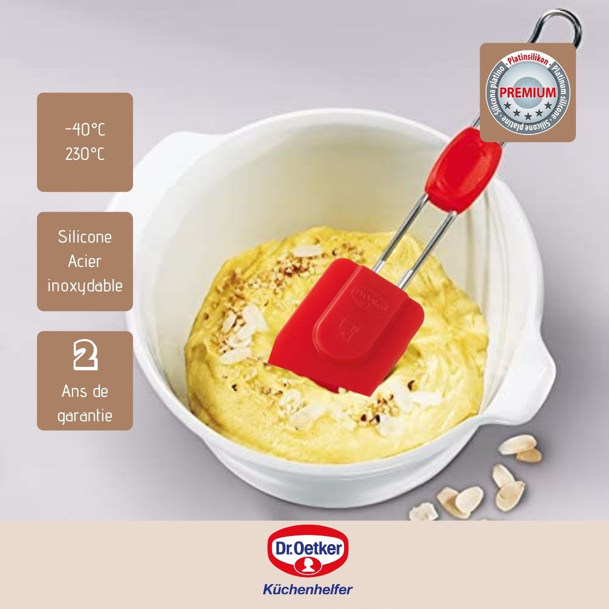 Ensemble de 2 Spatules de pâtisserie en silicone 26,5 cm  Flexxibel Love Dr. Oetker - Mathon - 4
