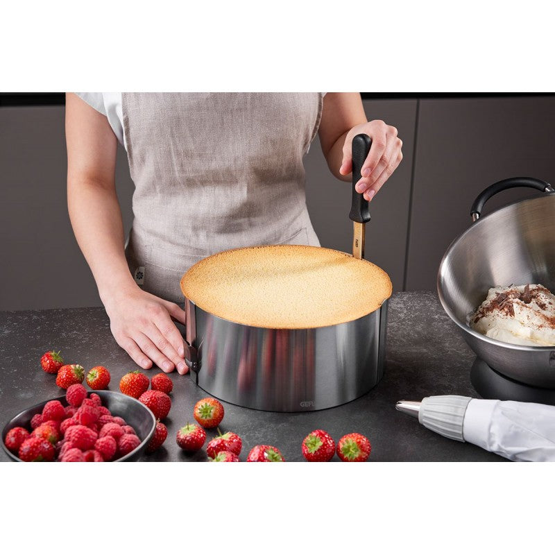 Couteau rond à gâteau Tondo en acier et plastique noir Gefu - Mathon - 3