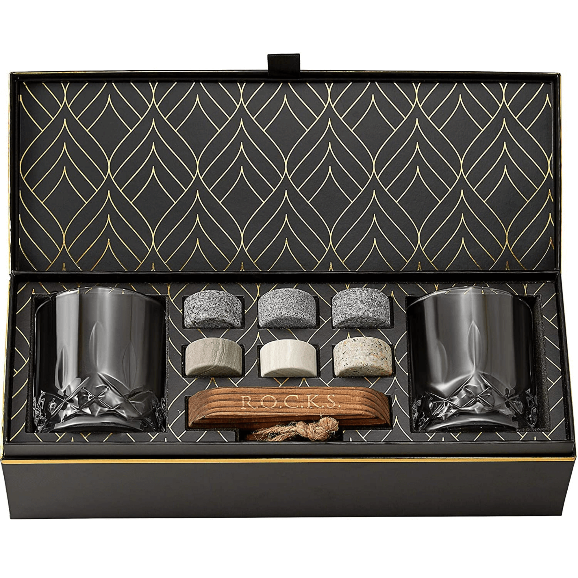 Coffret Cadeau Connoisseur Set - Pierres à Whisky ROCKS & Verres à Cocktail Signature - Mathon - 1
