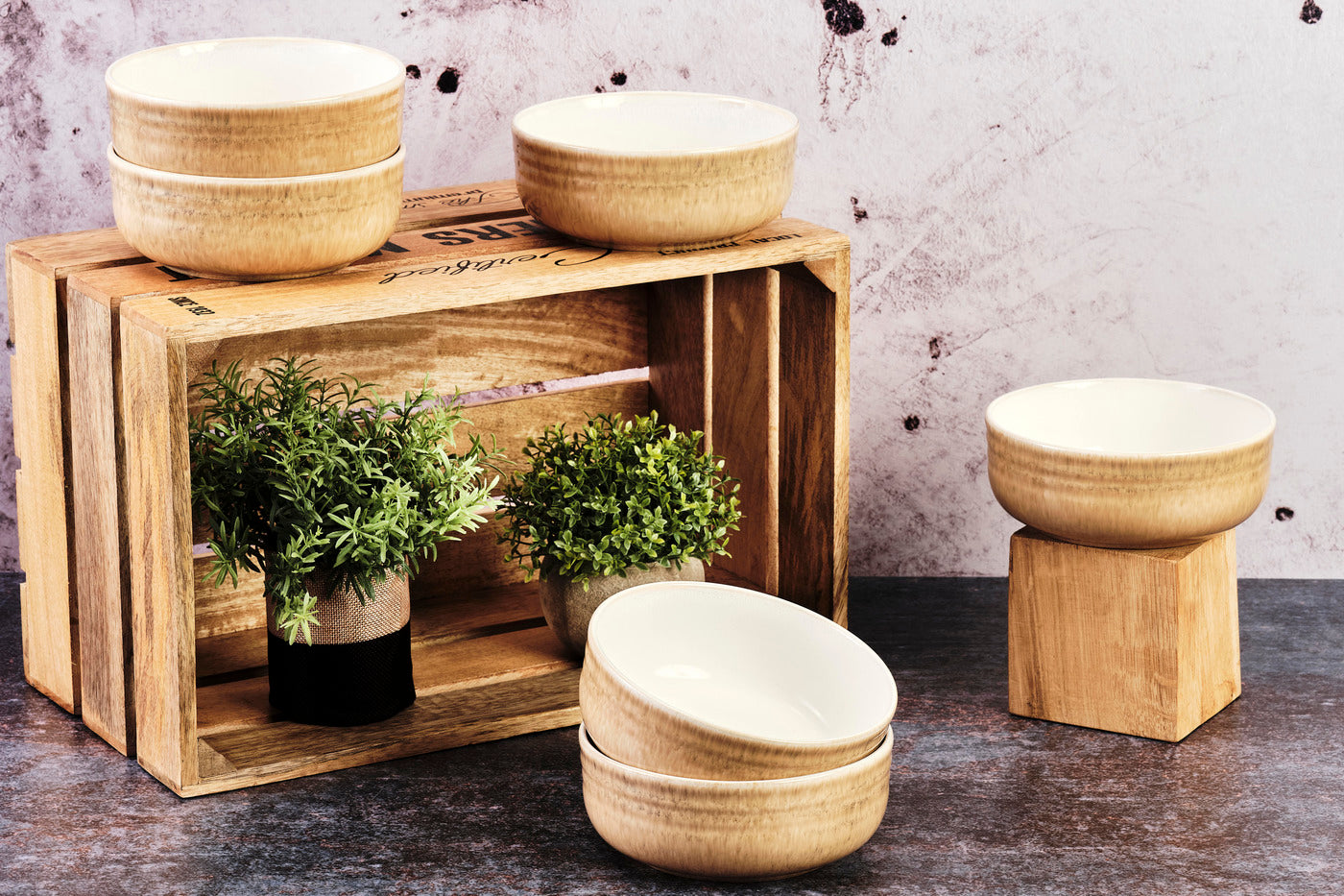 Bol COSMOS Ø15,5cm - 6 pièces - Crème Björn - Mathon - 2