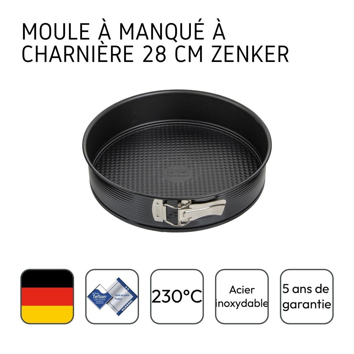 Moule à manqué à charnière 28 cm Zenker Black Metallic Zenker - Mathon - 9