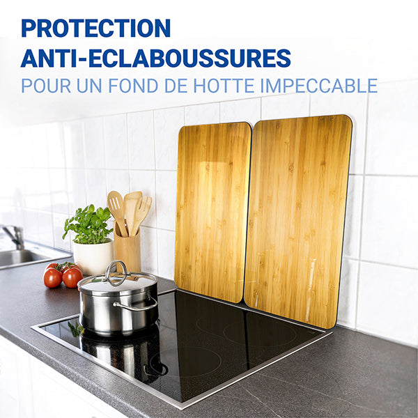 2 couvre-plaques protection motifs bois Wenko by Maximex - Mathon - 5