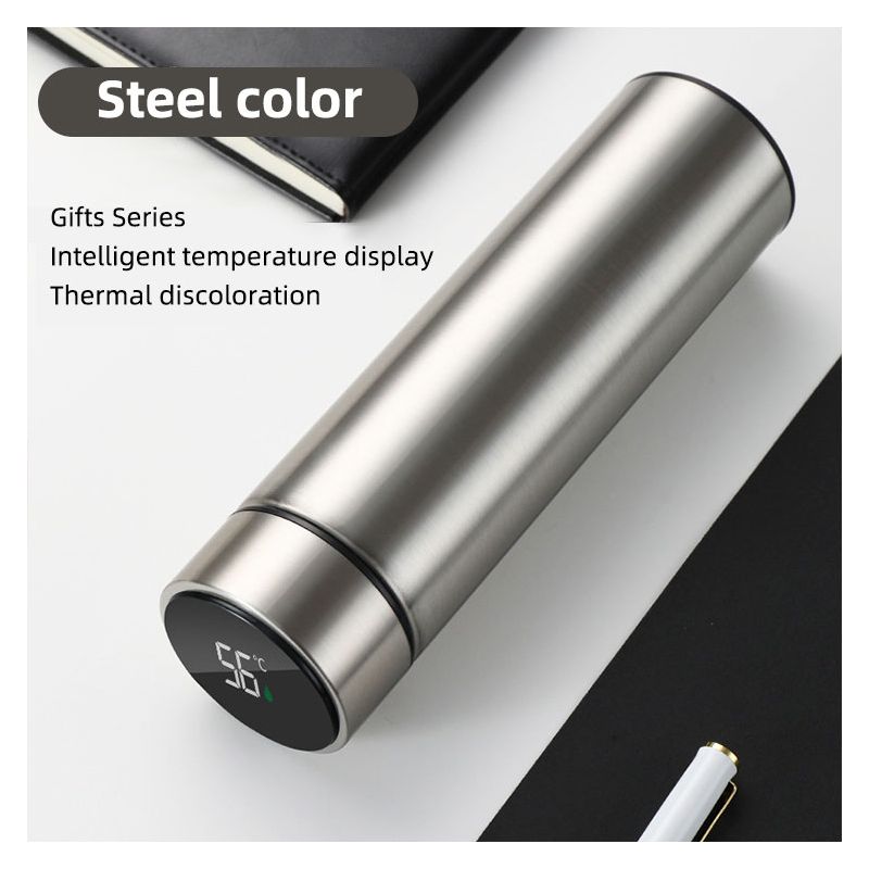 Bouteille isotherme en acier inoxydable 500ml avec affichage de la température Herzberg HG04234 Herzberg - Mathon - 3