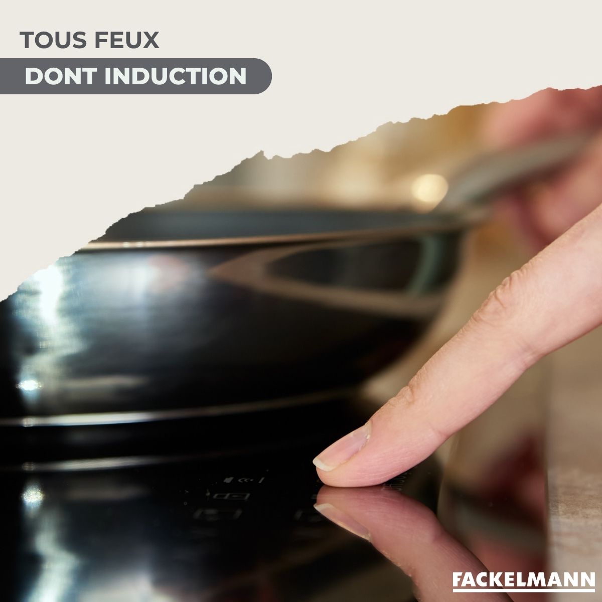 Set 3 poêles 20 24 28 cm, 3 faitouts 16, 20 et 24 cm en inox et 6 ustensiles inox  Geneva Fackelmann - Mathon - 5