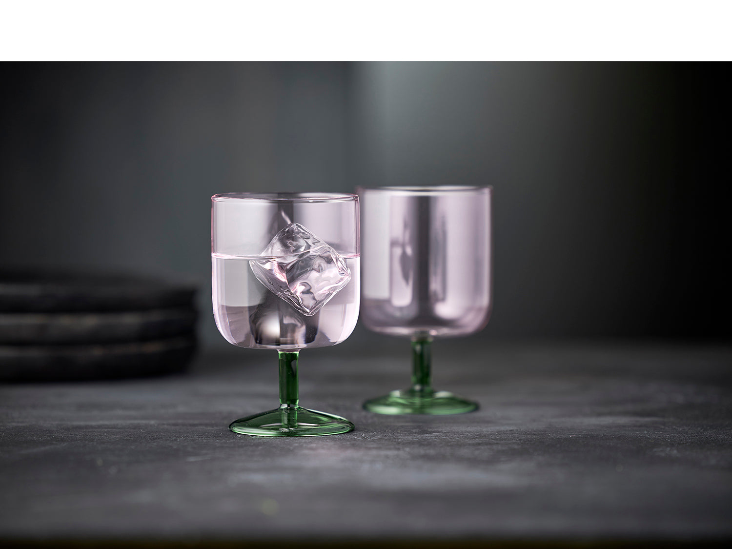 Set de 2 verres à vin TORINO Rose/Vert Lyngby Glas - Mathon - 7