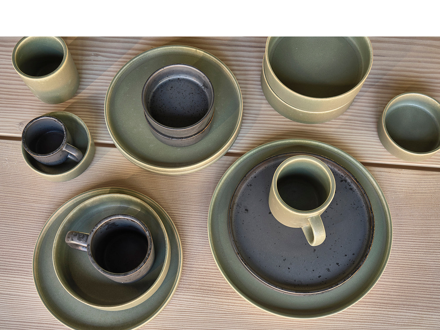 Lot de 2 bols FJORD 15cm en grès émaillé Noir métallisé Villa Collection - Mathon - 10