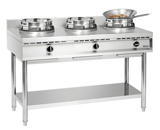 Cuisinière wok à gaz - 3 brûleurs x 11.5 kw - Bartscher - Mathon - 2