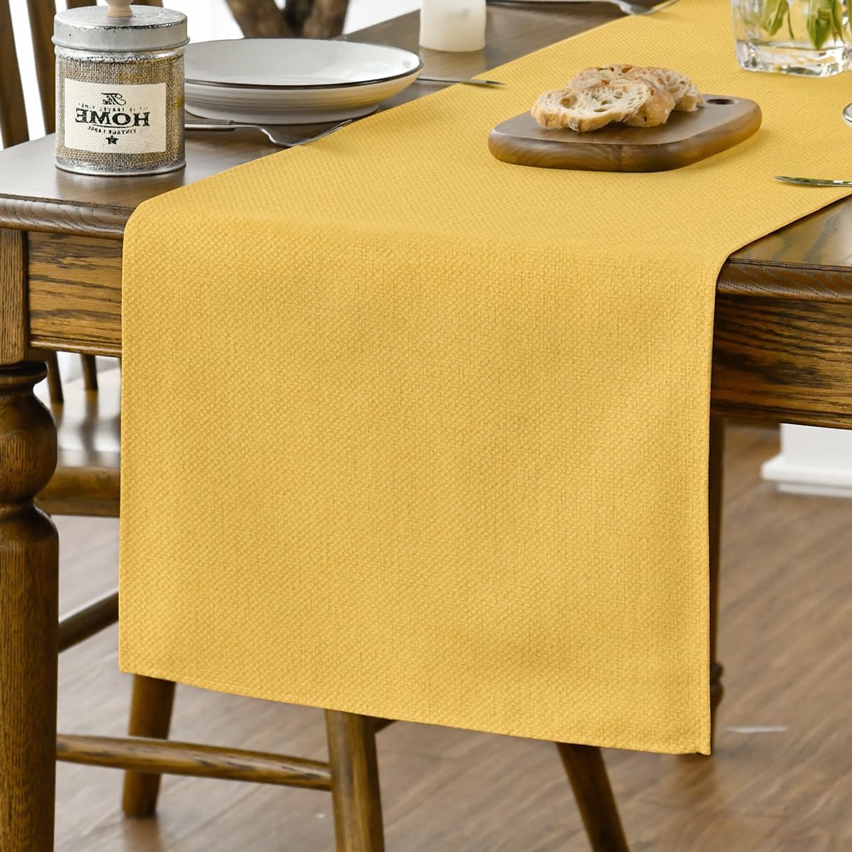 Chemin de Table Polyester Jaune 40×140 cm Vendos85 - Mathon