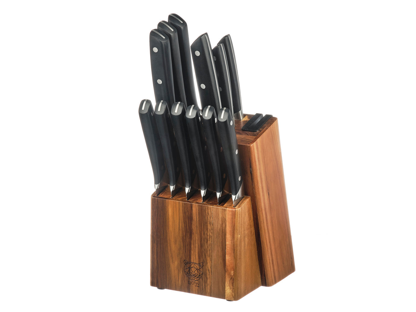Lot de 14 couteaux de cuisine en inox noir D Björn - Mathon - 1