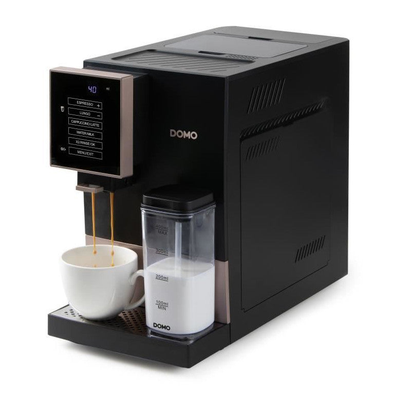 Machine A Expresso Automatique Avec Broyeur - Domo - Do743k - 1350 W - 19 Bar - 125 G Café - Noir Domo - Mathon - 1