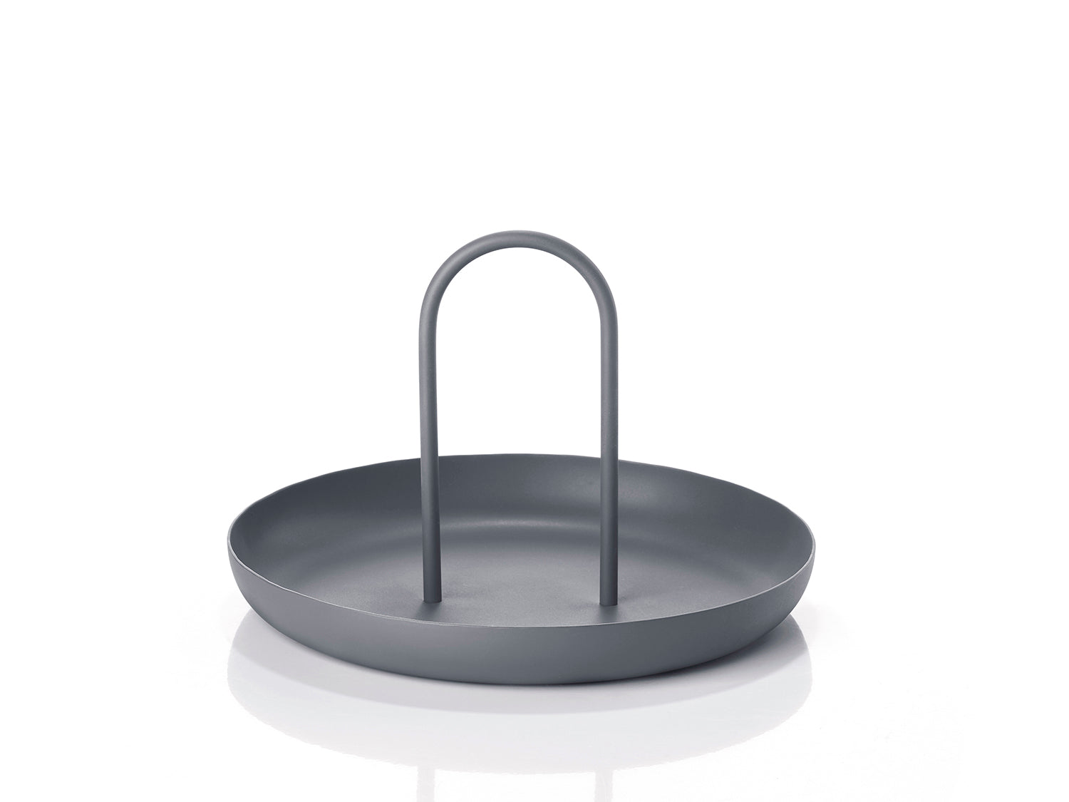 Plateau avec poignée SINGLES en acier thermolaqué Gris froid Zone Denmark - Mathon