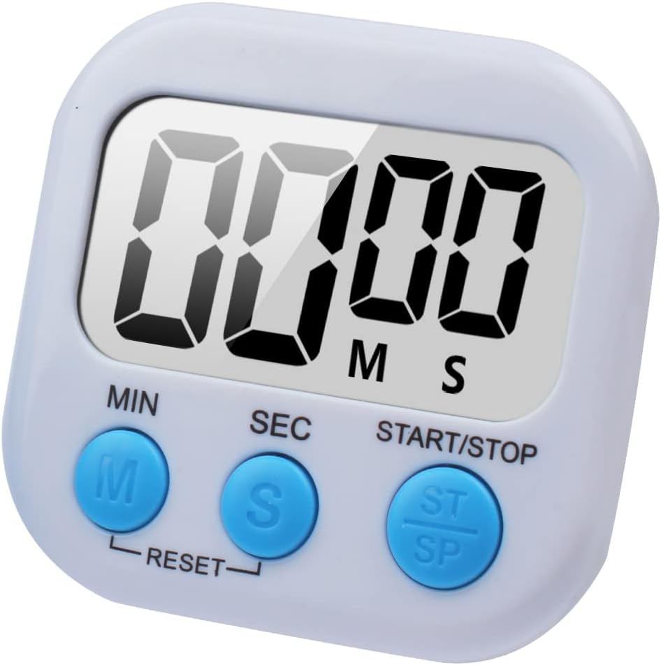 Minuteur de Cuisine magnétique avec Grand écran LCD blanc Vendos85 - Mathon