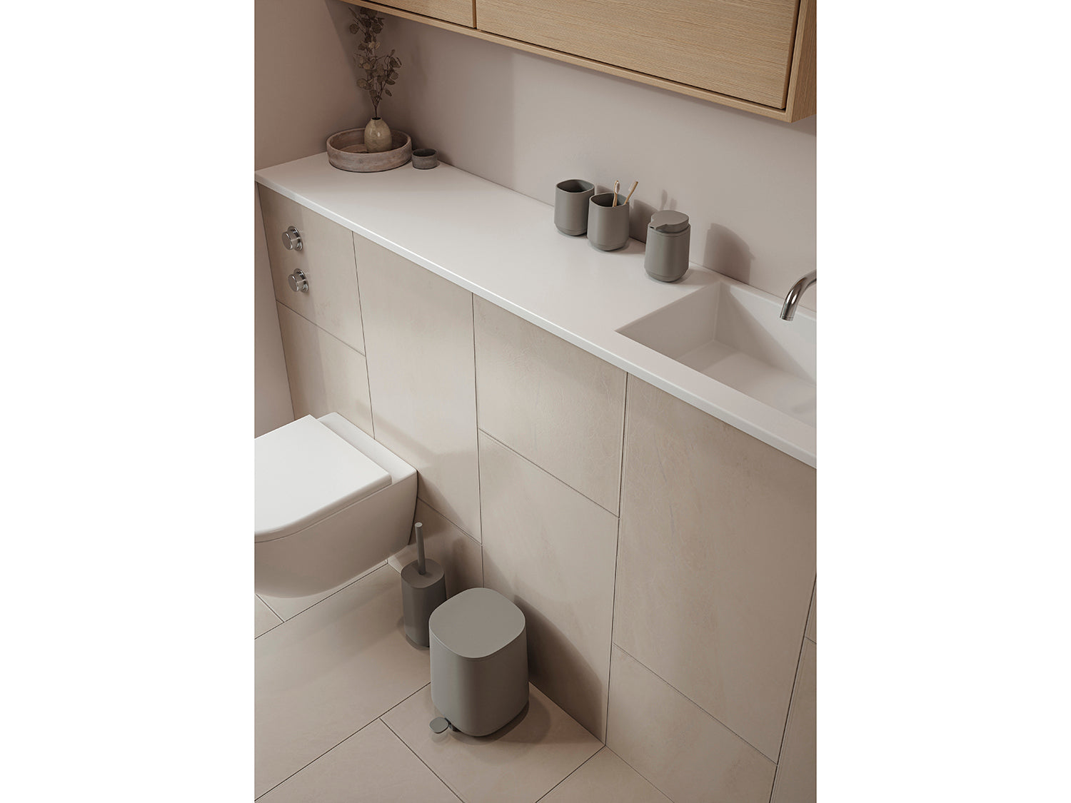 Poubelle à pédale TIME en abs Concrete Zone Denmark - Mathon - 8