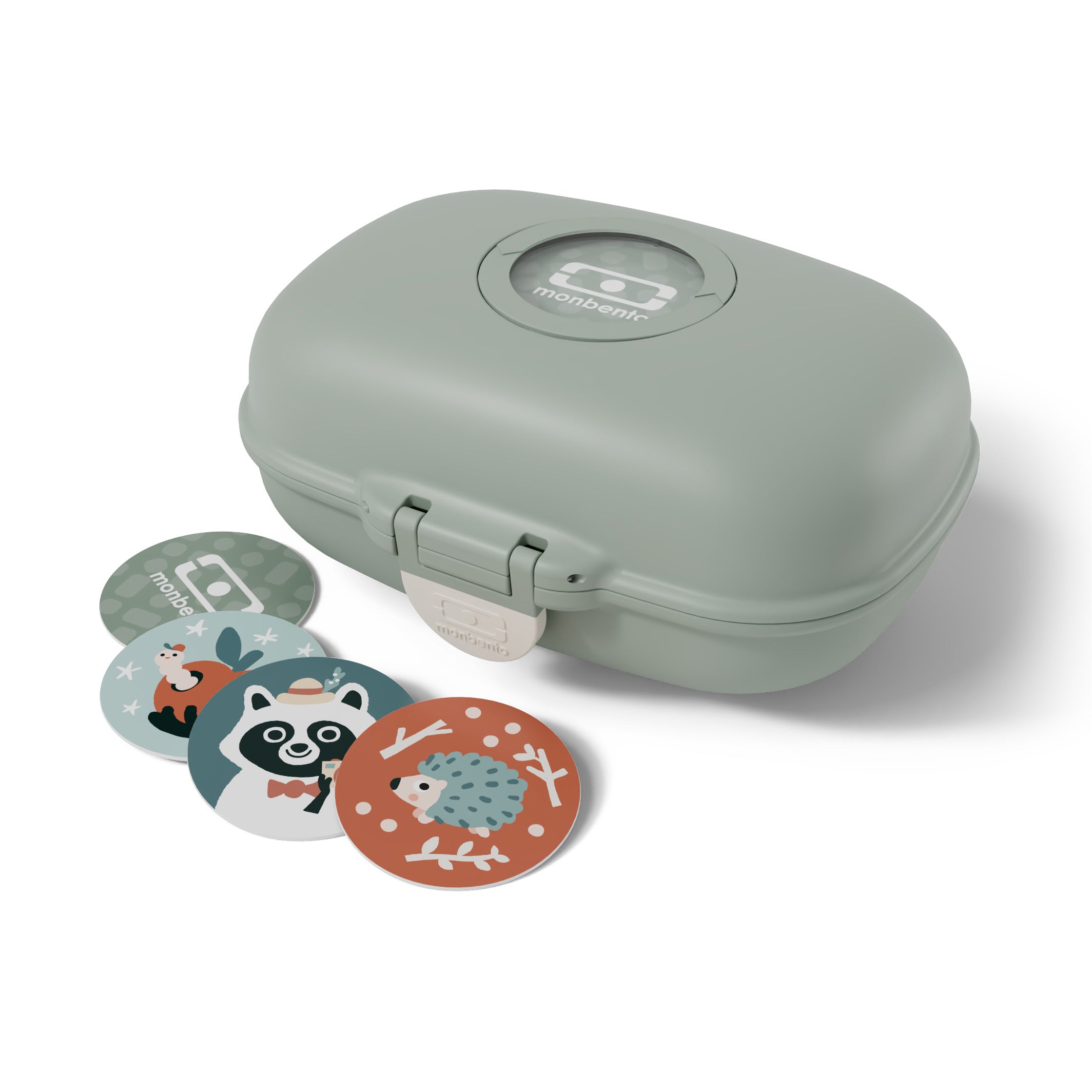 Set boîte à goûter enfants 600ml Vert + Bouteille 330ml + Sac à dos Monbento - Mathon - 2