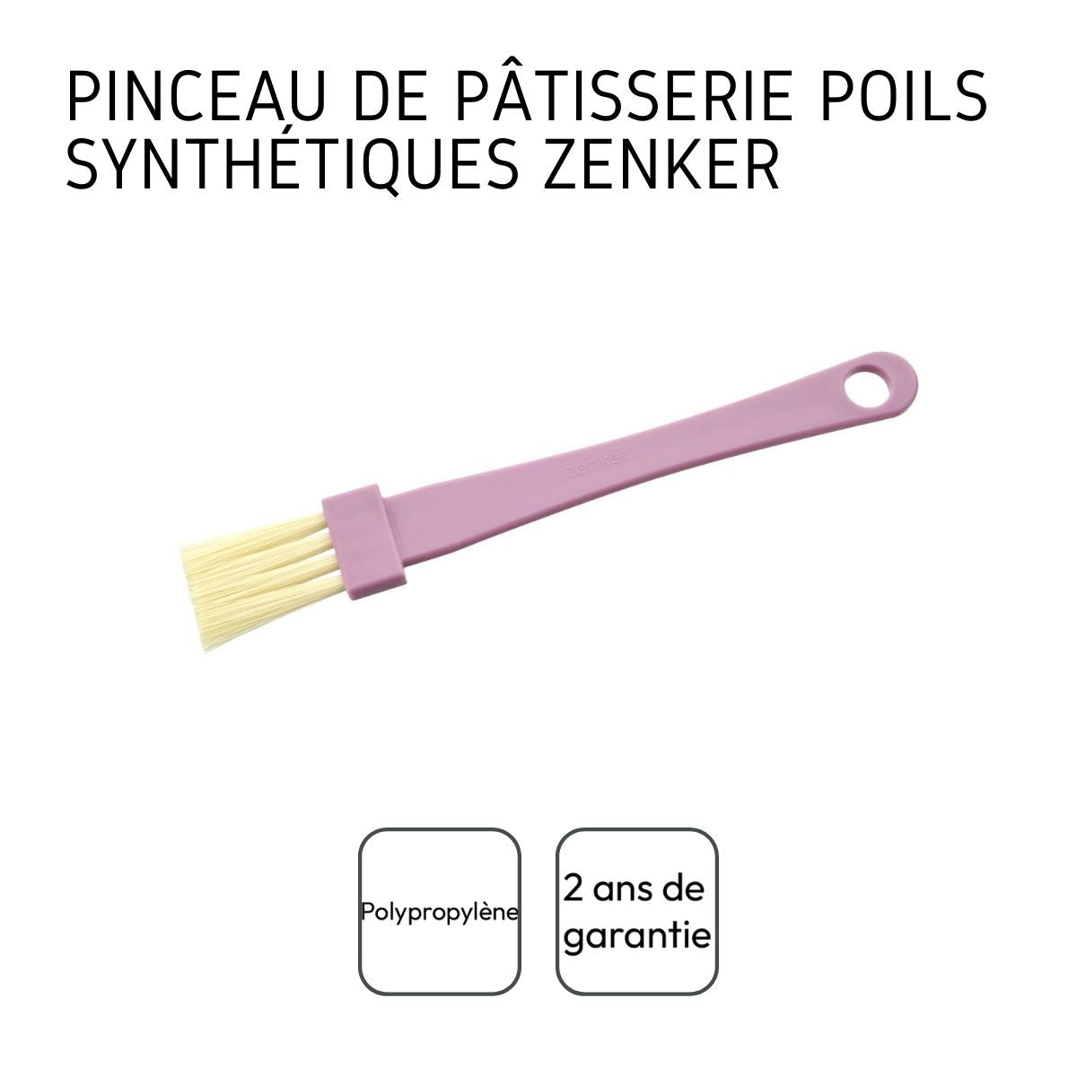 Pinceau de cuisine et de pâtisserie 19 cm en poils synthétiques Zenker Sweet Sensation Zenker - Mathon - 4
