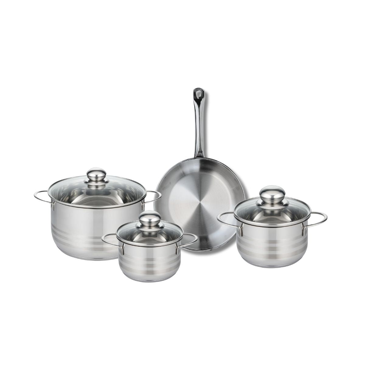 Ensemble de 1 Poêle de cuisson 24 cm et 3 faitouts 14, 16 et 20 cm  Profi Brillant Elo - Mathon - 1