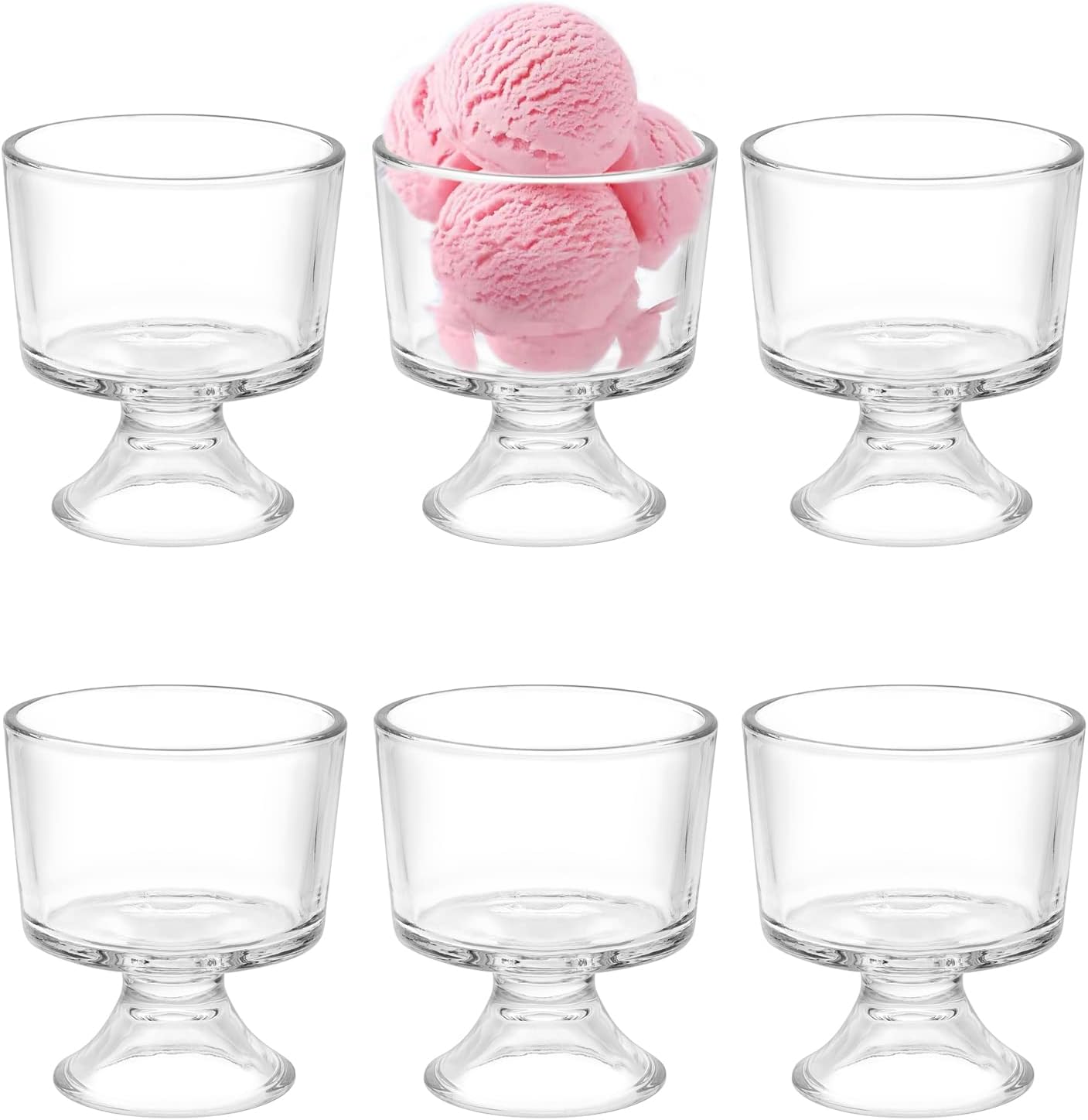 Lot de 6 Coupes à Glace en Verre Transparent Vendos85 - Mathon