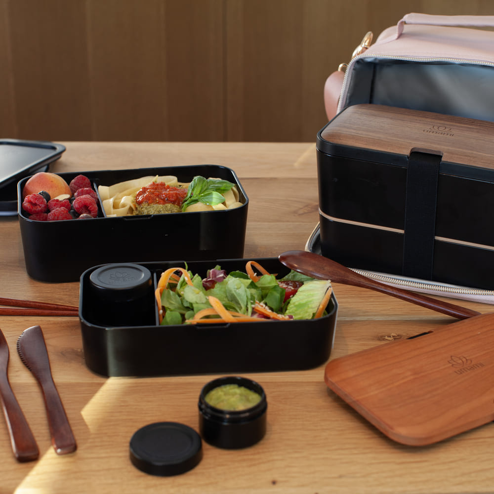 Bento Encastrable 1,5 l noir et bois de noyer Umami - Mathon - 4