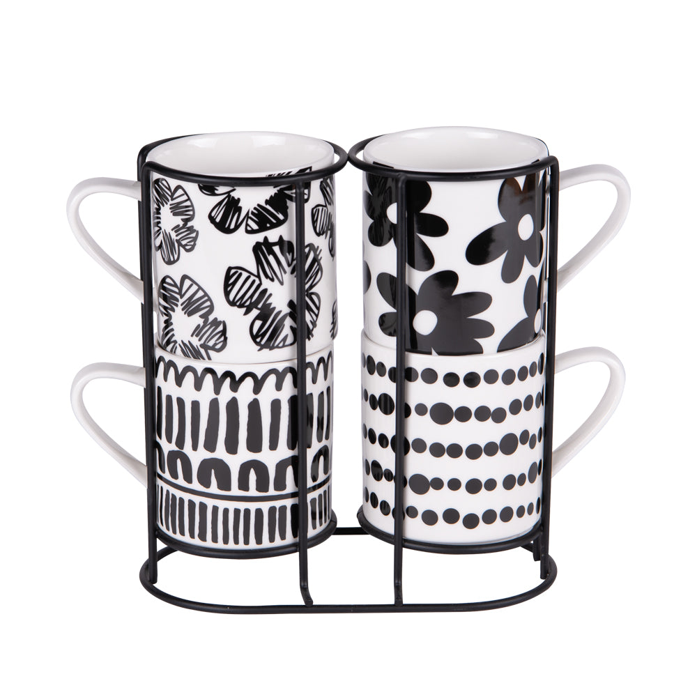 Tour de 4 mugs à café Kimani 25 cl Table passion - Mathon