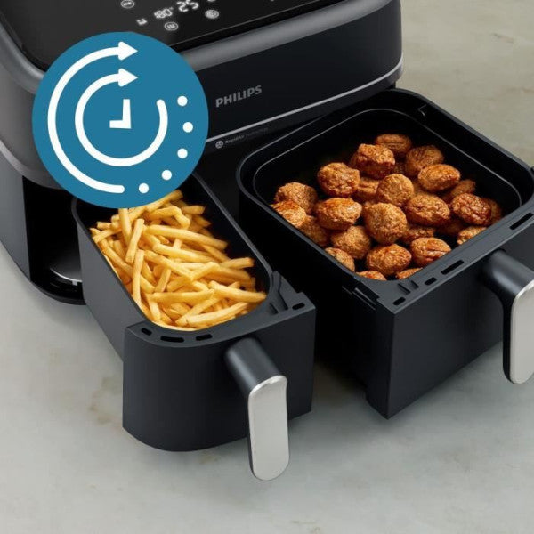 Friteuse Electrique  Sans Huile Philips - Airfryer Na351/00 - Double C Philips - Mathon - 5