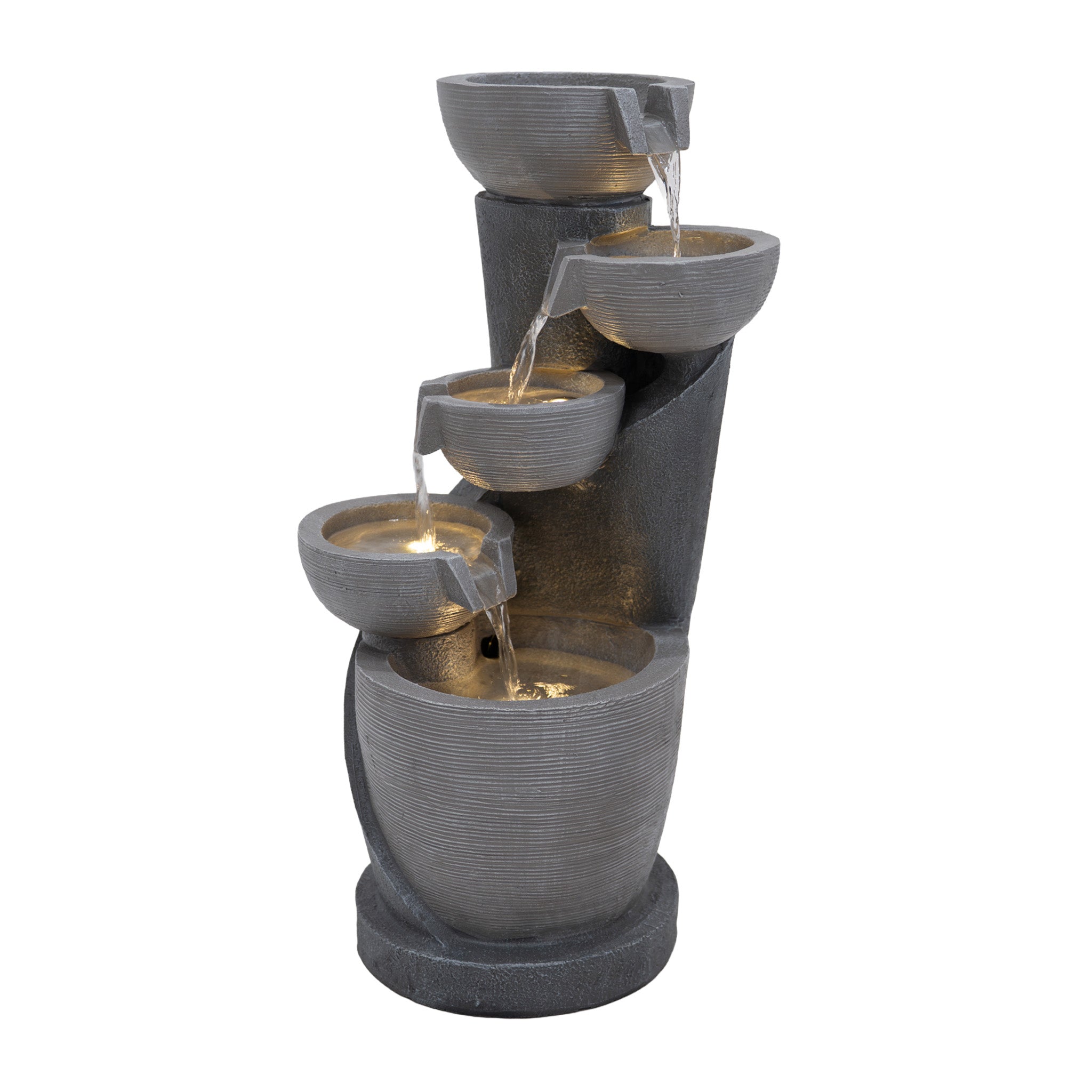 Fontaine de Jardin Cascade Électrique « Illusion Lagoon » Extérieure LED Pompe Monstershop - Mathon