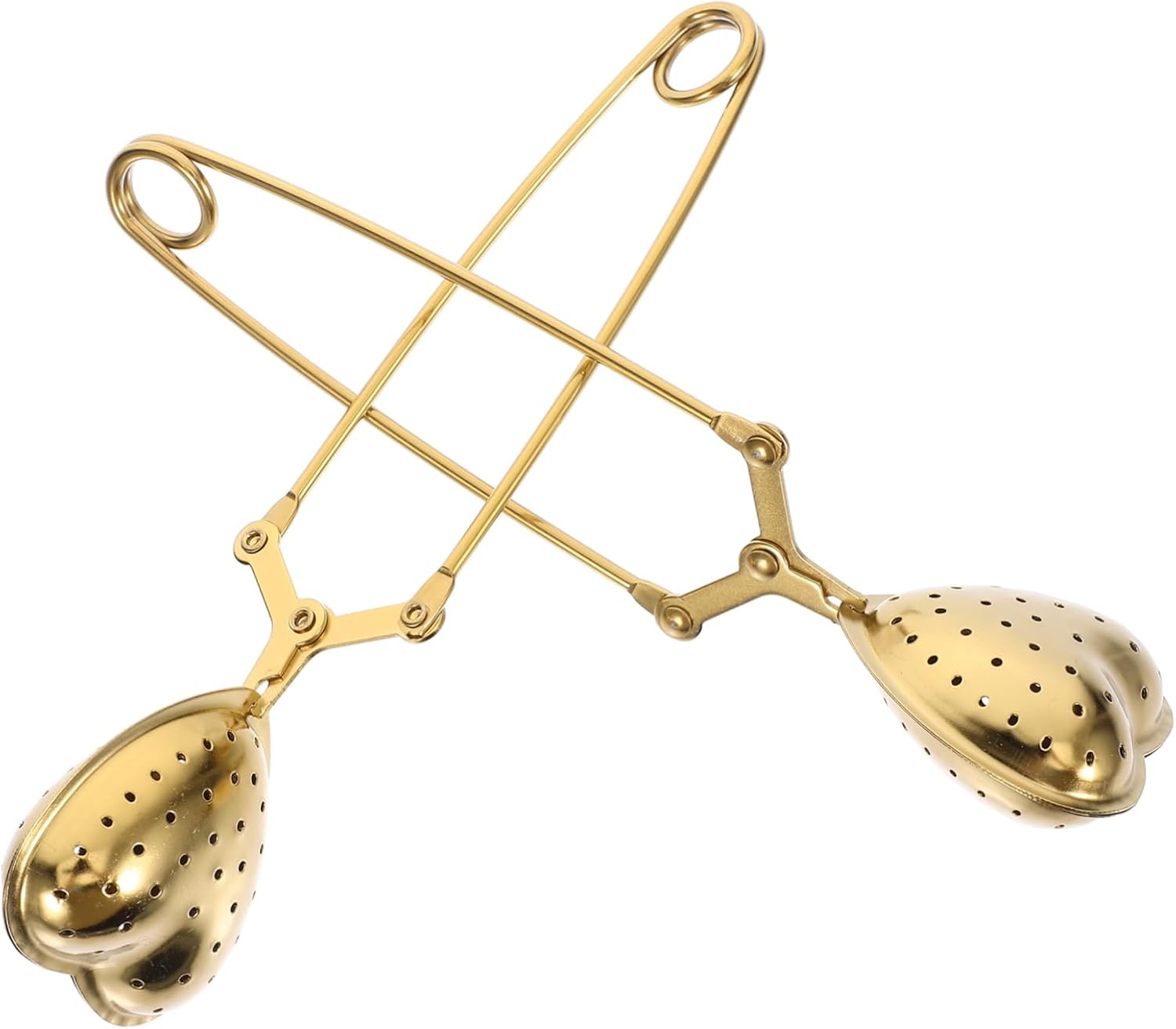 Lot de 2 Infuseurs à Thé Cœur Dorés avec Poignée Vendos85 - Mathon