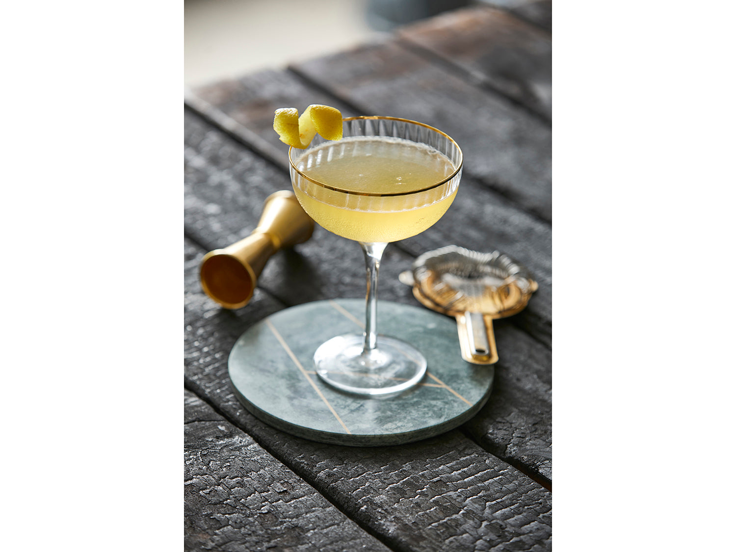 Set de 4 verres à cocktail PALERMO GOLD Transparent Lyngby Glas - Mathon - 4