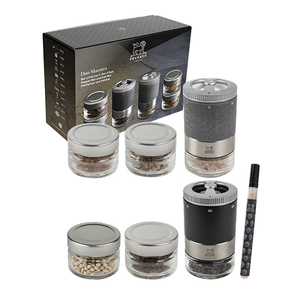 Coffret Duo Maestro Bar Poivres & Sels à réservoirs interchangeables Peugeot - Mathon - 1
