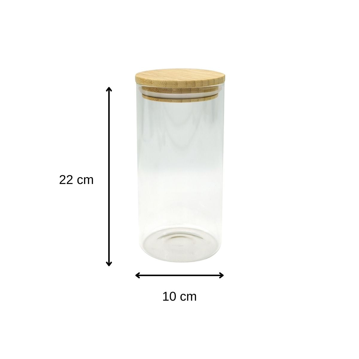 Boîte de conservation en verre 1,5L avec couvercle en Bambou  Nature Fackelmann - Mathon - 3
