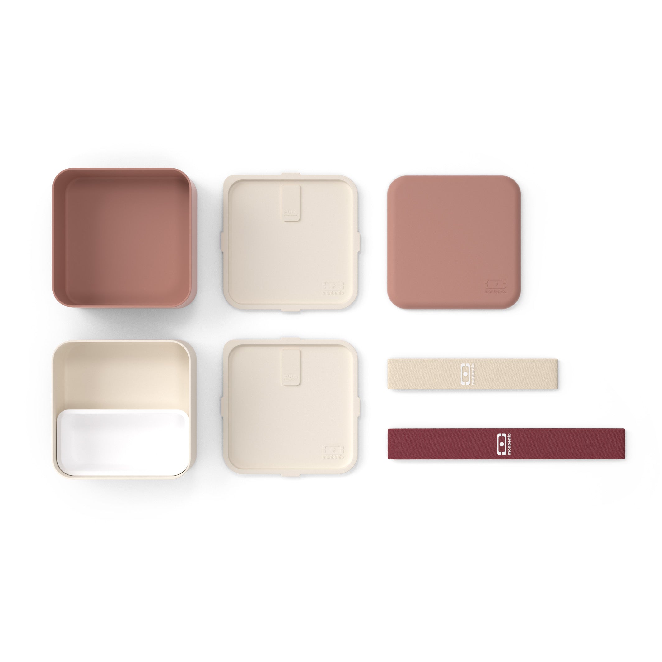 Lunch box 2 compartiments Square 1,7L Made in France Rose Moka Monbento - Mathon - 4