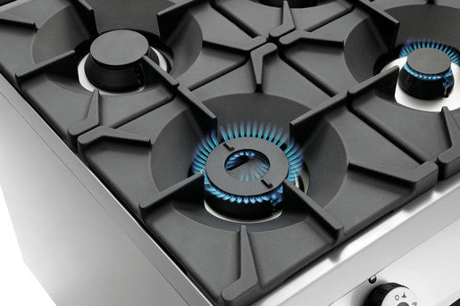 Fourneau à gaz 6 foyers 37.5 kw - soubassement ouvert - Bartscher - Mathon - 4