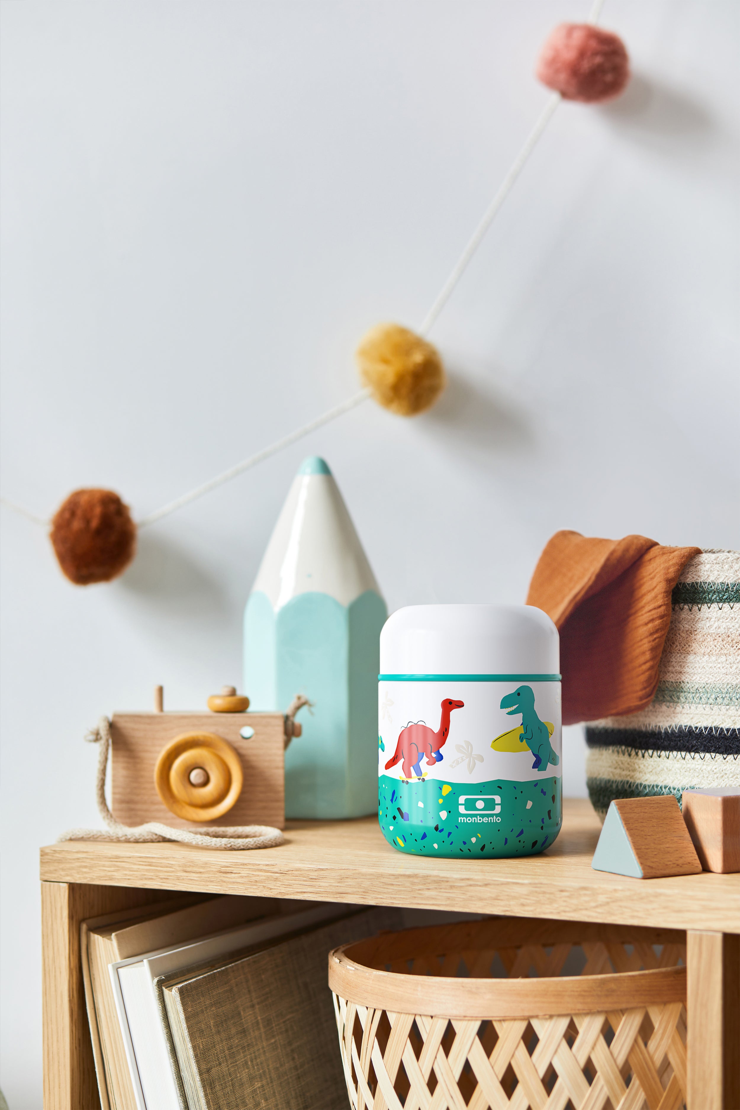 Lunch box isotherme Capsule 280ml bleu Dino Monbento - Mathon - 5