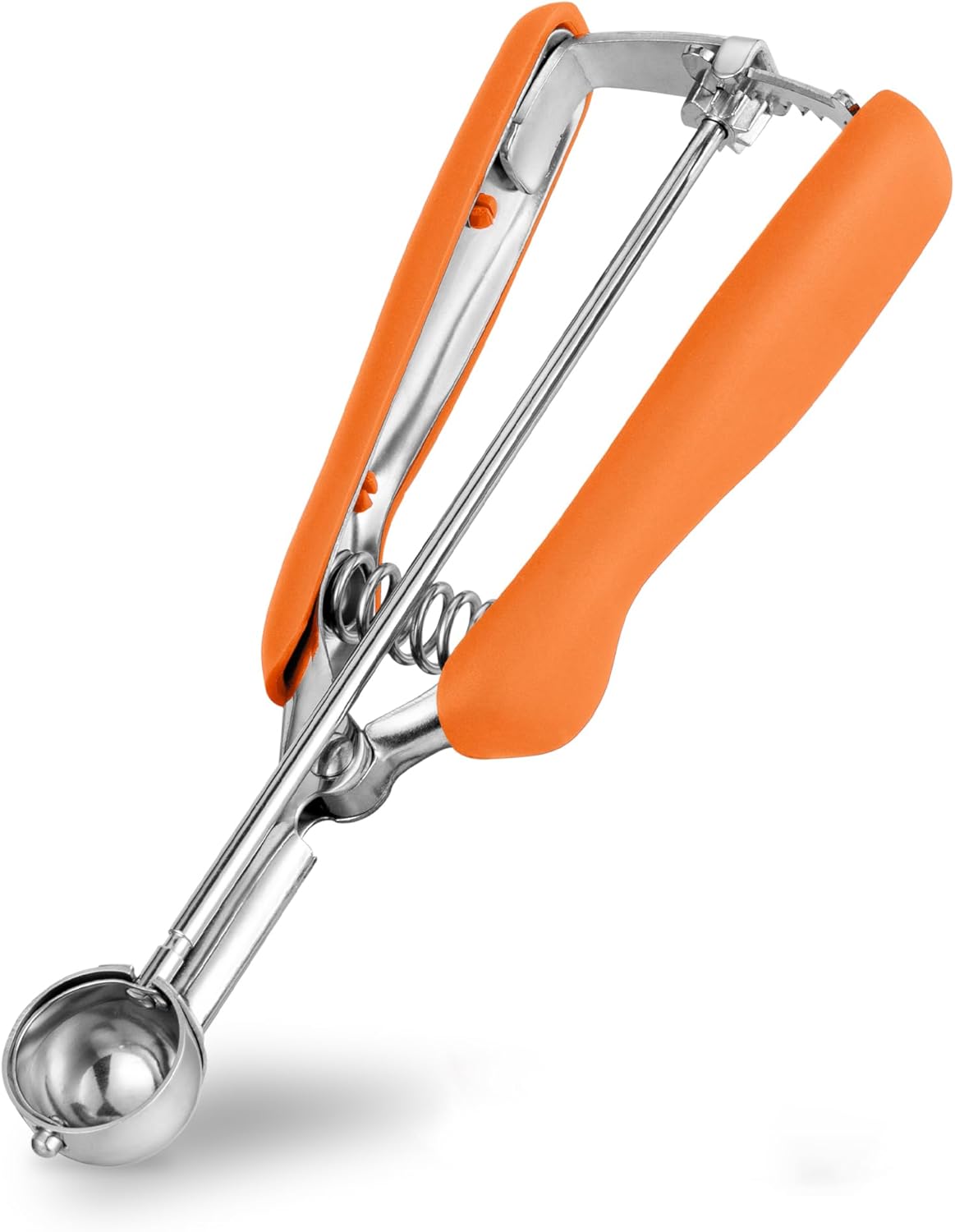 Mini cuillère à biscuits inox orange avec déclencheur 25 mm Vendos85 - Mathon