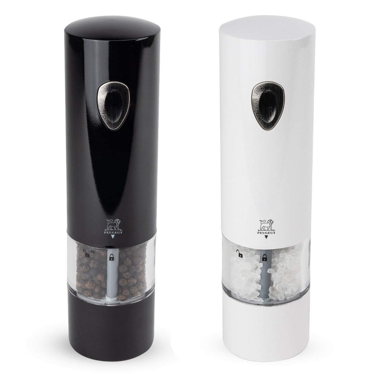 Phenix Moulins à poivre et sel électrique Phenix noir et blanc 20cm Peugeot - Mathon - 1