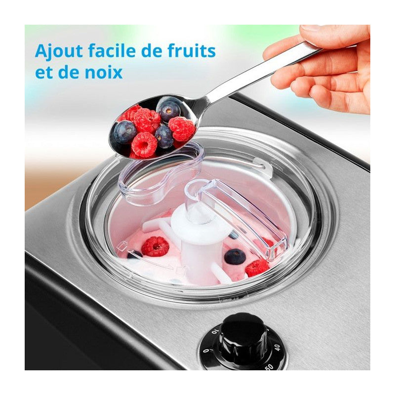 Medion Sorbetiere Et Yaourtiere électrique En Aluminium Avec Compresseur, Machine A Glace D